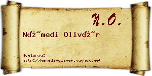 Némedi Olivér névjegykártya