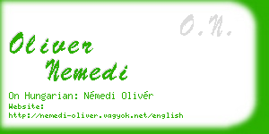 oliver nemedi business card